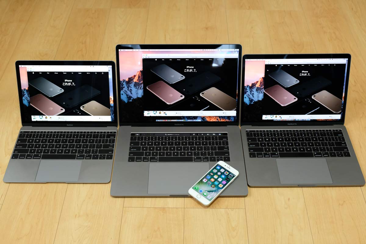 MacBook Proのサイズ比較