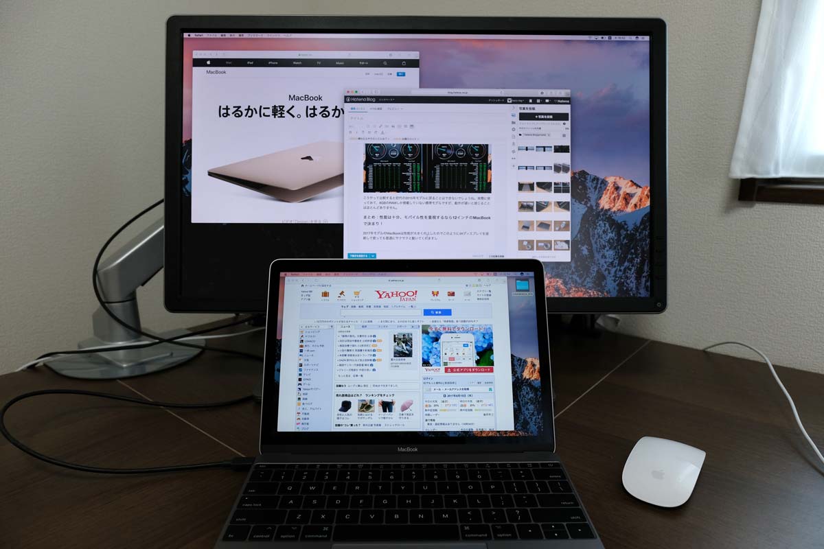 MacBook 2017と4Kモニター
