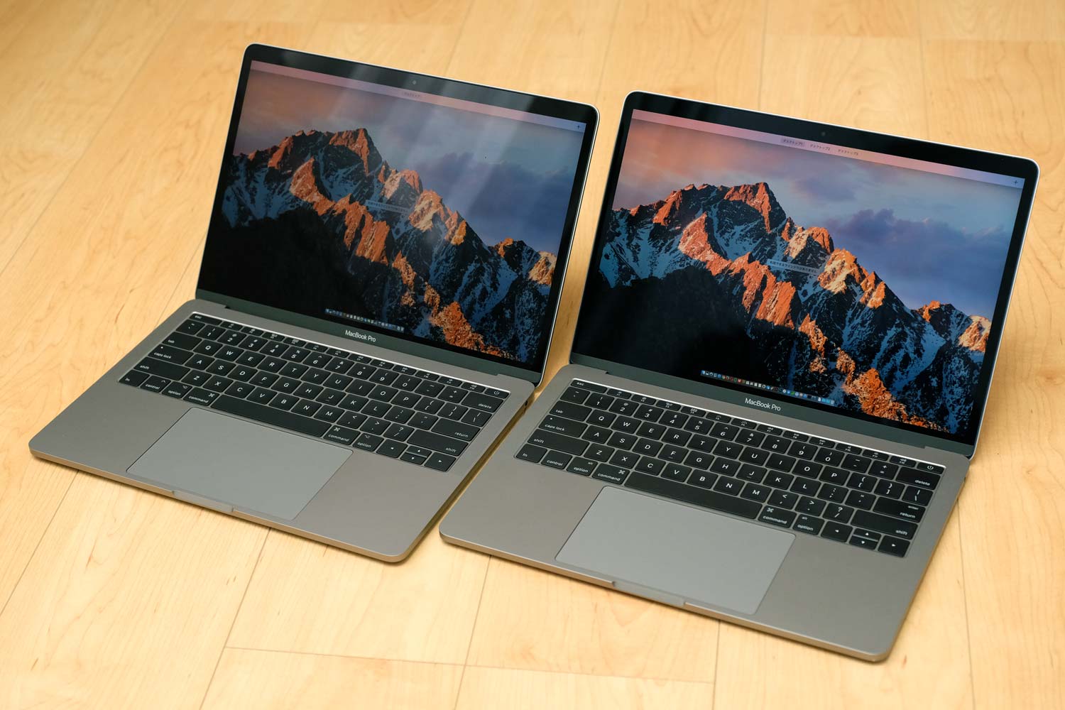 13インチMacBook Pro 2017 vs 13インチMacBook Pro 2016