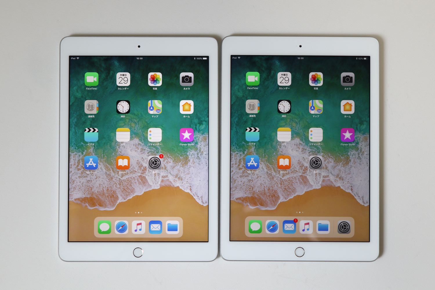 iPad 第6世代 vs 第5世代 正面デザイン比較