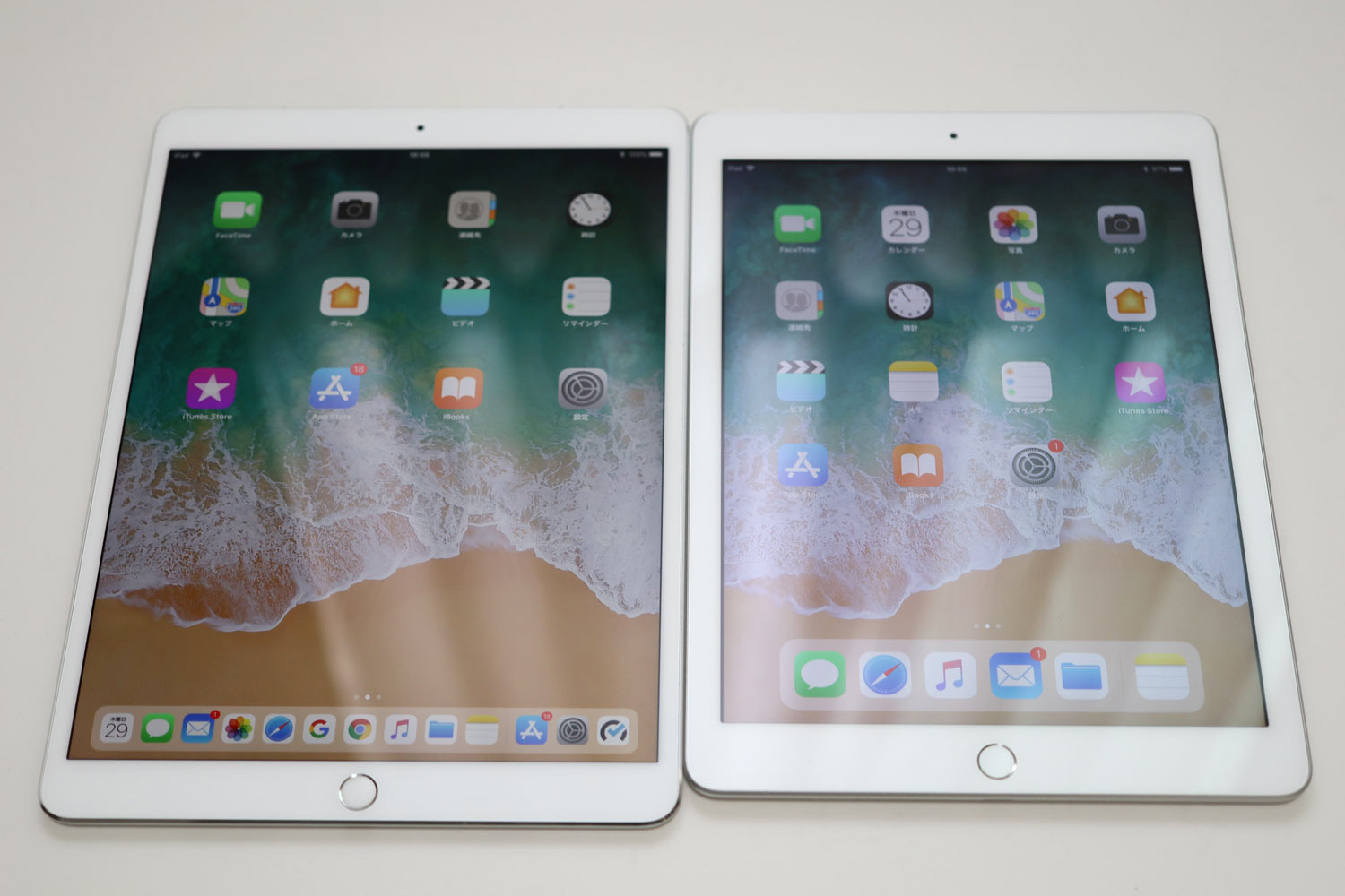 iPad Pro vs iPad 光の反射1