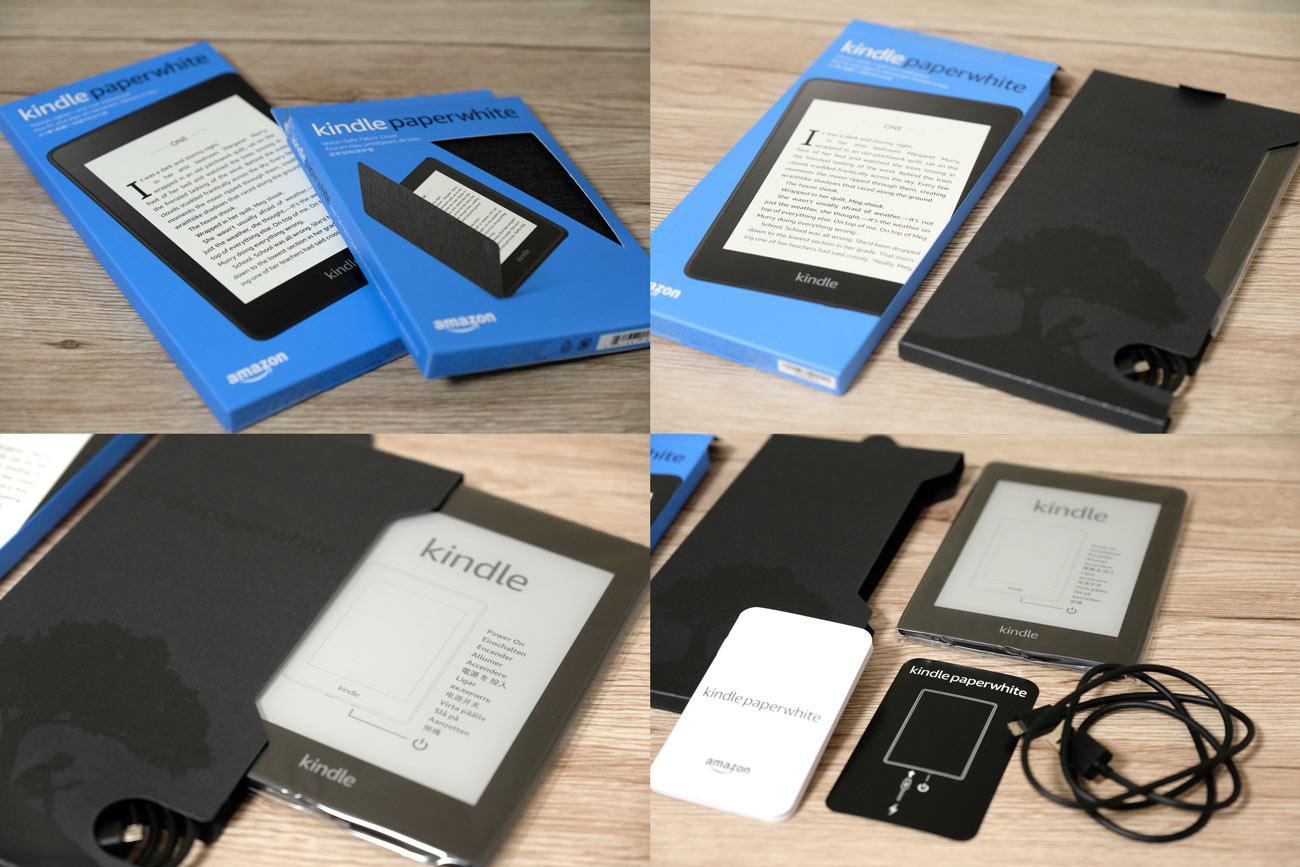 Kindle Paperwhite（第4世代）パッケージと付属品