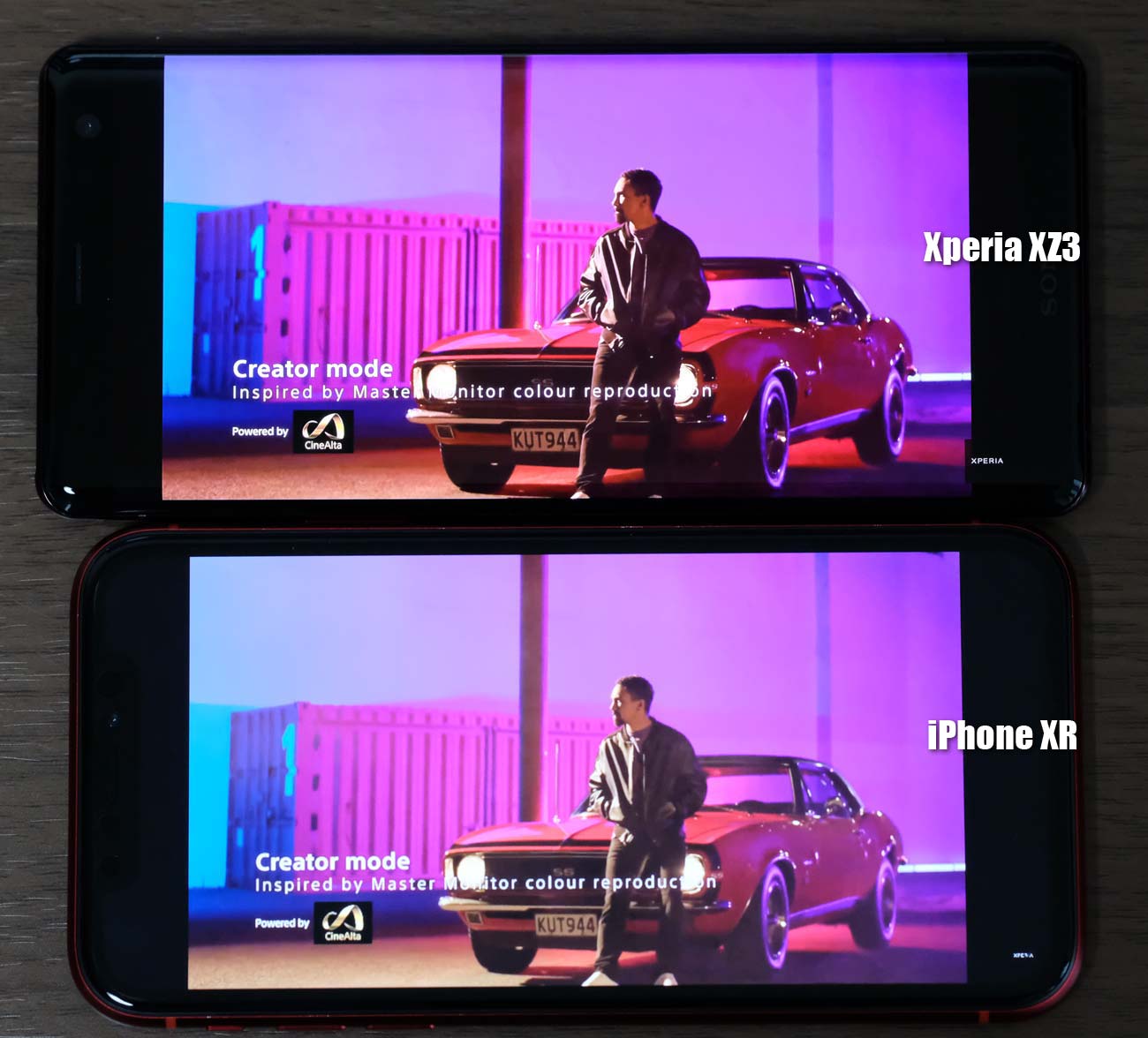 iPhone XRとXperia XZ3 動画の画質の違いを比較