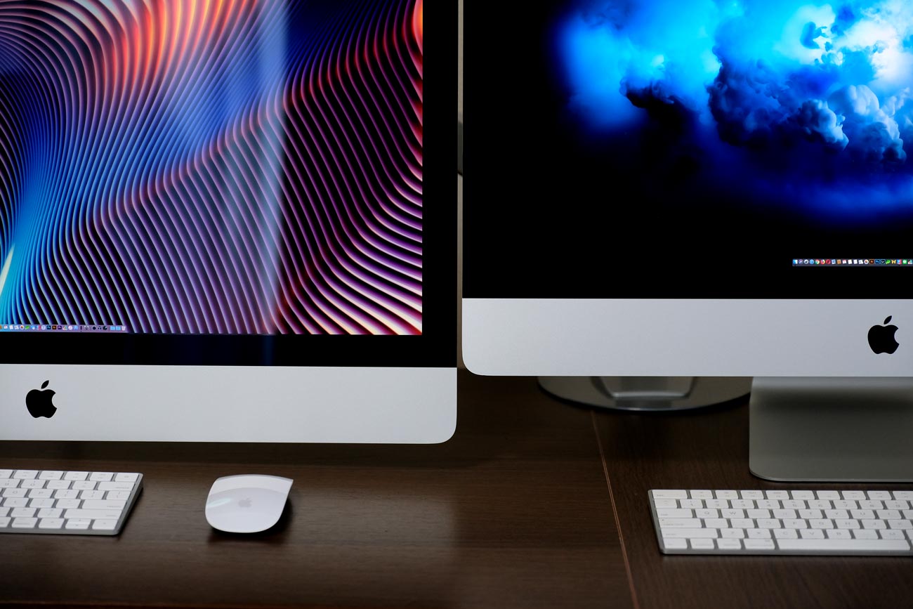 iMac VESAマウントアダプタモデルと通常モデルの高さ