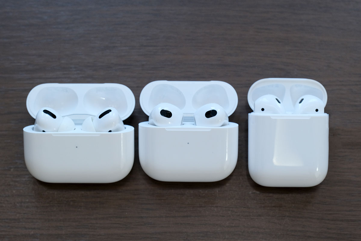 AirPods Pro → AirPods 3 → AirPods 2