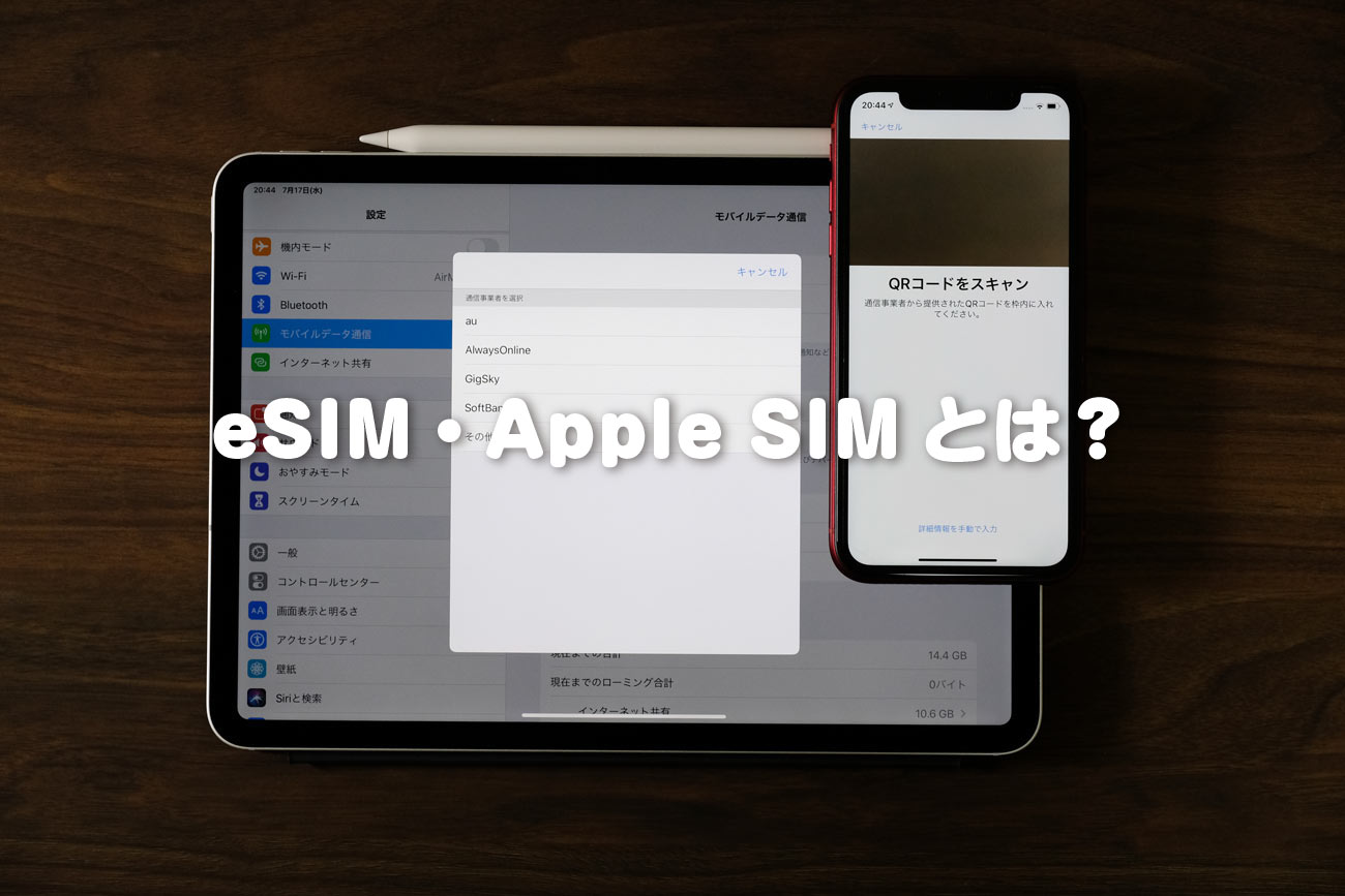 eSIM、Apple SIMとは？