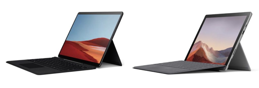 Surface Pro XとSurface Pro 7 デザインを比較