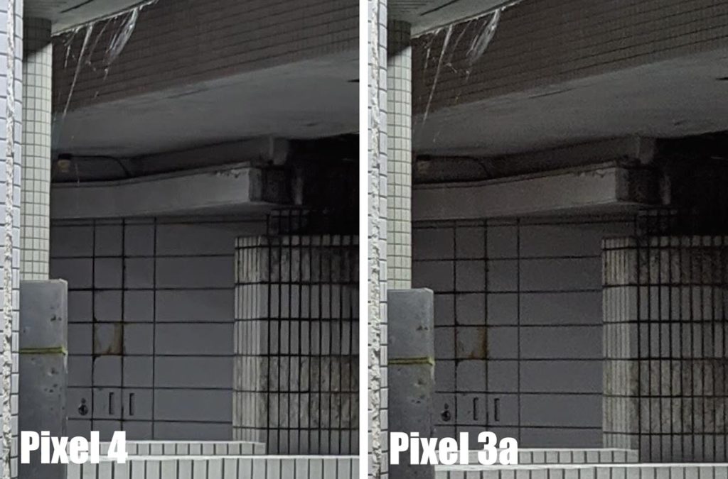 Pixel 4 vs Pixel 3a ノイズ比較（広角カメラ）