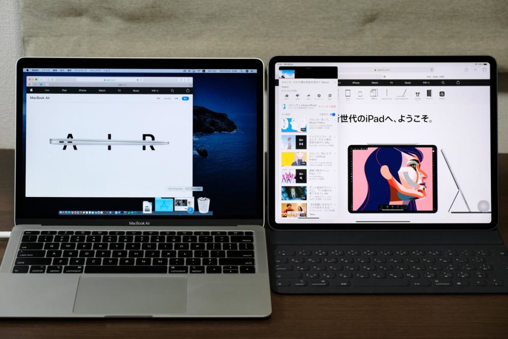 MacBook AirとiPad Pro 12.9インチの画面サイズ