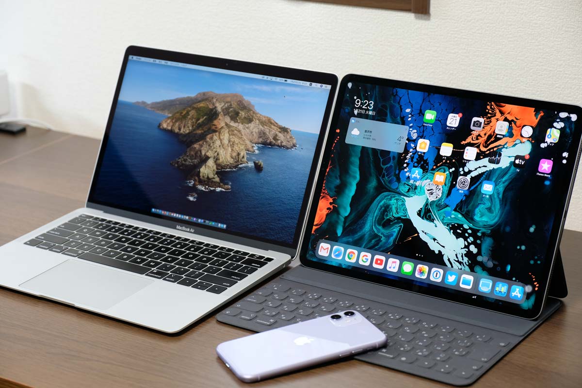 MacBook AirとiPad Pro 12.9インチ