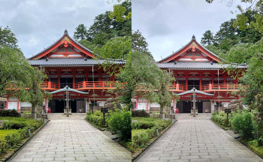 iPhone 11 Pro・Xperia 1 Ⅱ 標準カメラでお寺を撮影