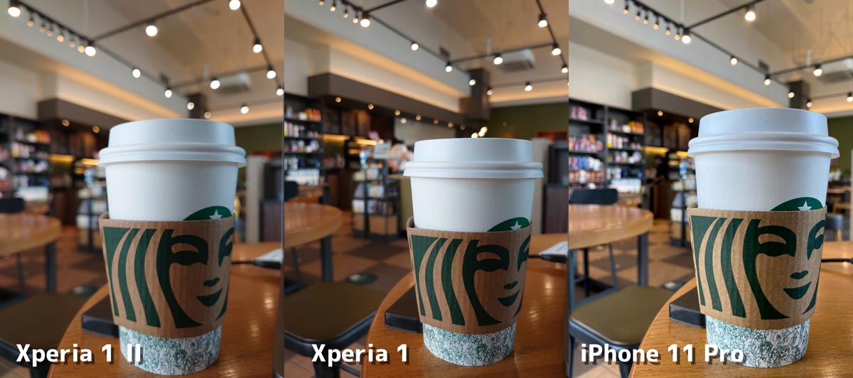 Xperia 1 II・Xperia 1・iPhone 11 Pro 標準カメラのボケ味