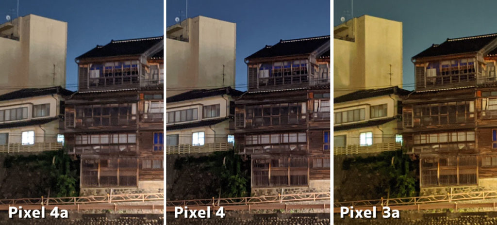Pixelシリーズの夜景モードの画質比較