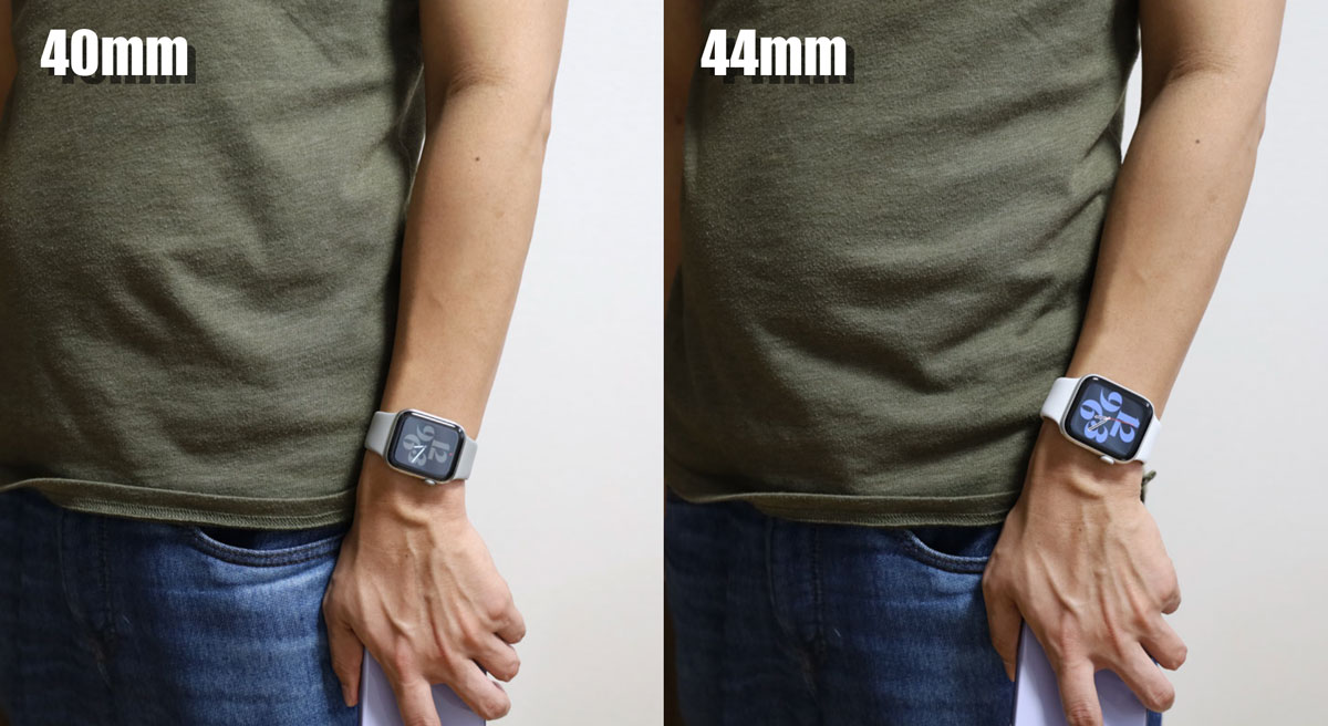 Apple Watch 40mmと44mmのサイズ感