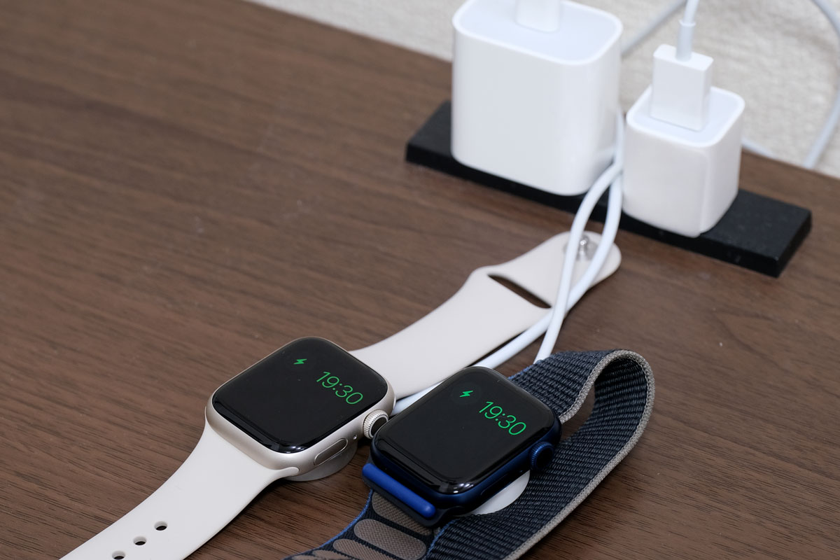 Apple Watch 7 充電速度比較