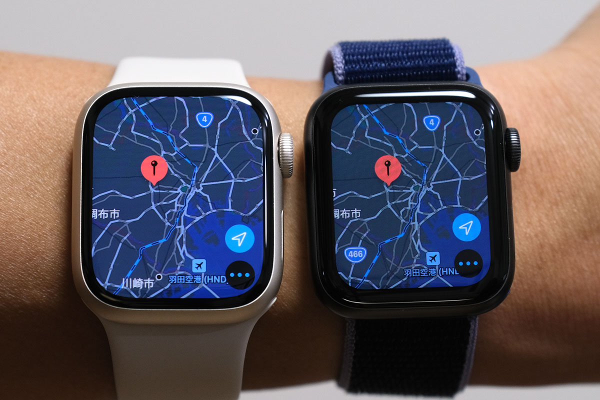 Apple Watch 7・6 地図アプリの比較