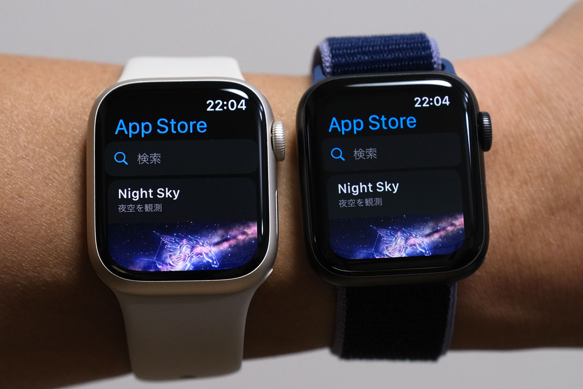 Apple Watch 7・6 App Store 比較