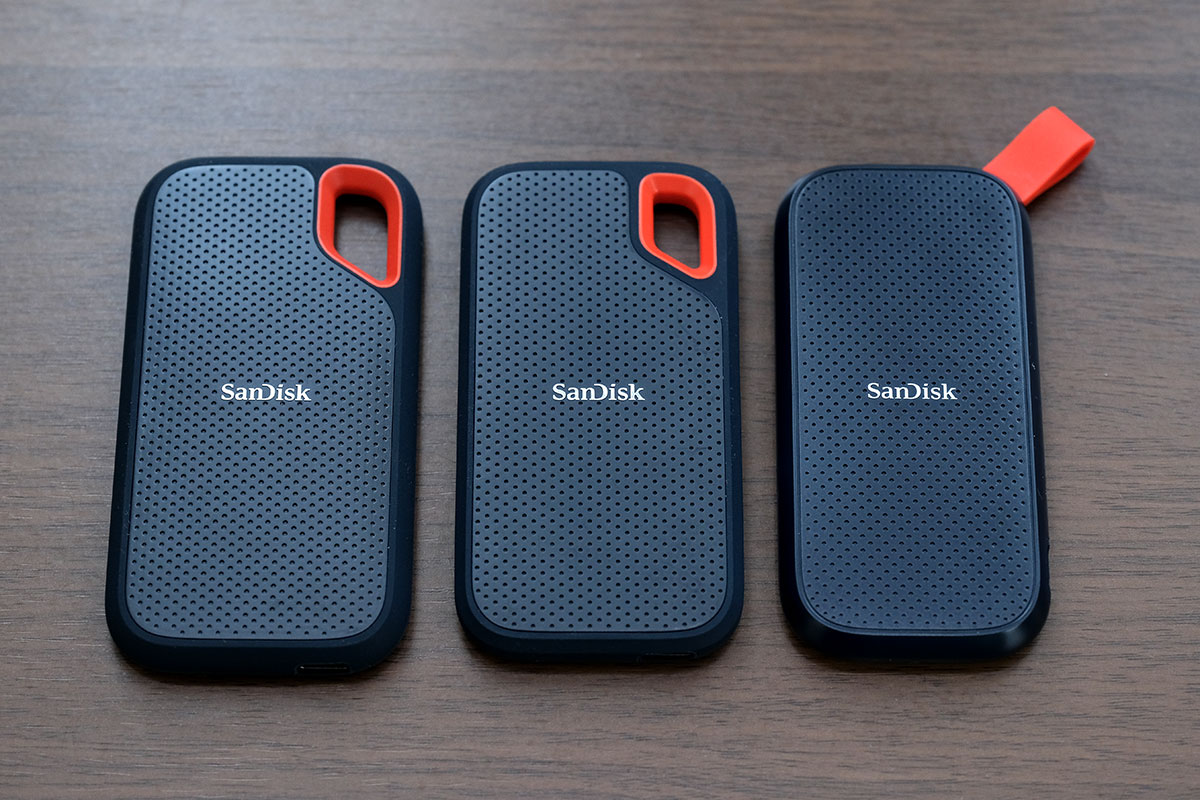 SanDiskのPortable SSDシリーズ 正面デザイン