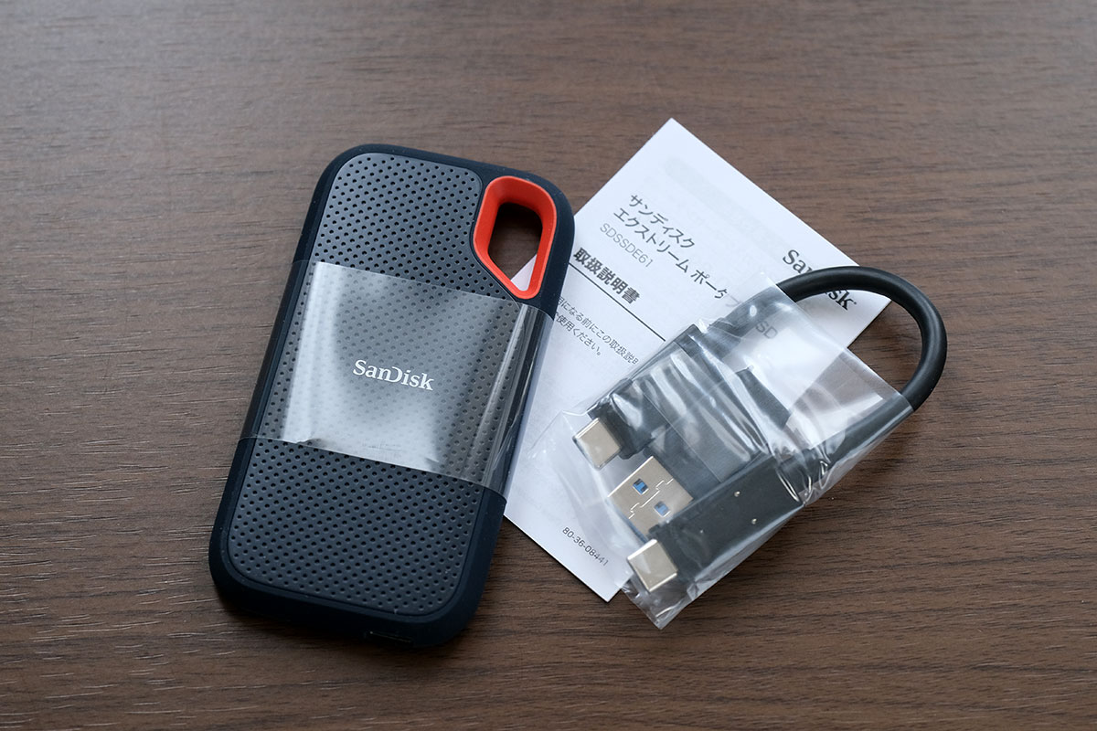 SanDisk Extreme Portable SSD E61 同梱品