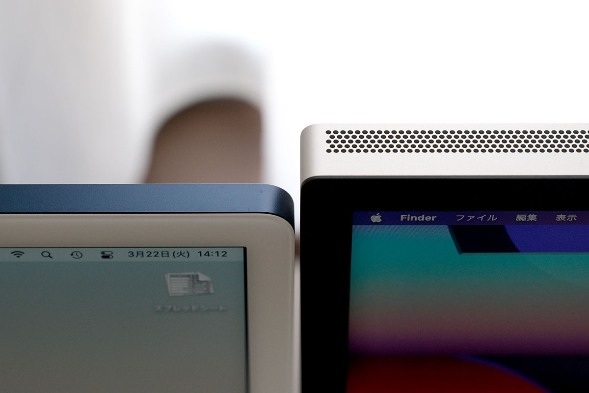 iMac 24インチとStudio Display 筐体の厚み