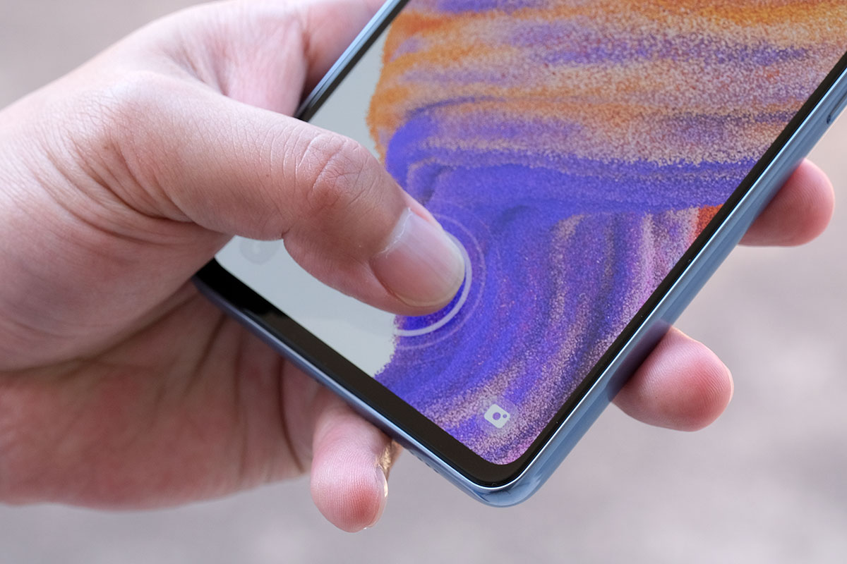 Galaxy A53 画面内指紋認証