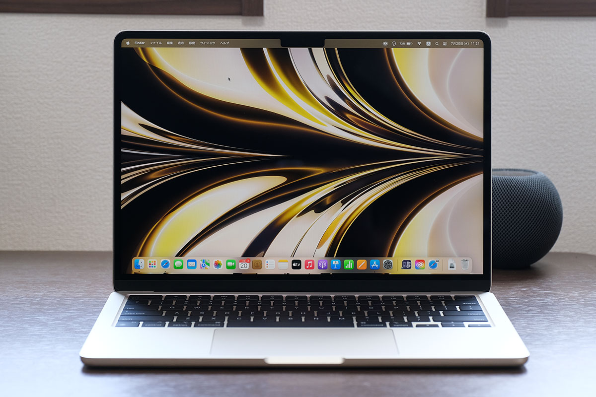 MacBook Air（M2）正面デザイン
