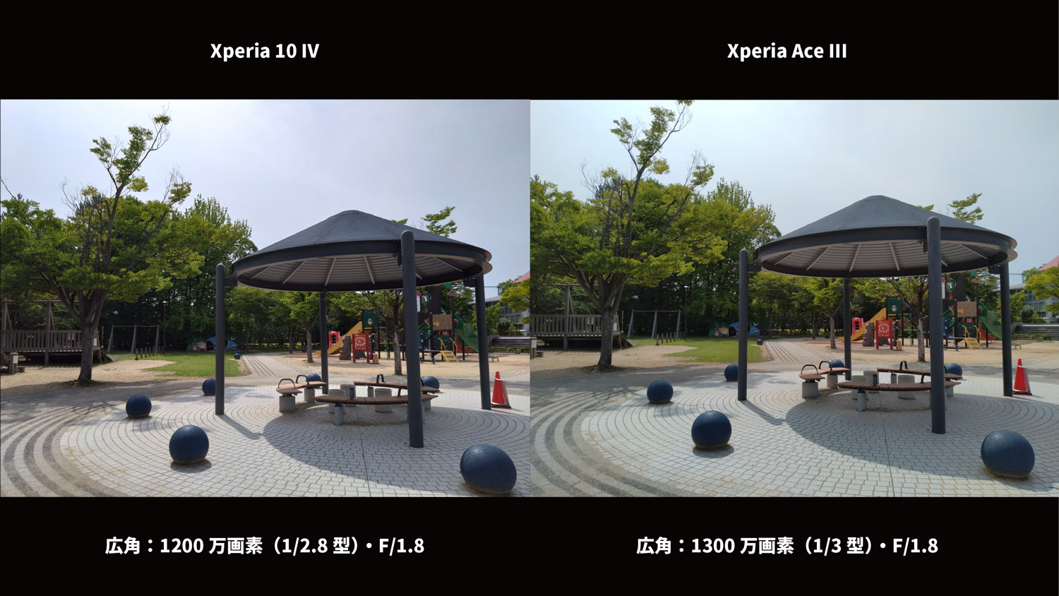 Xperia 10 IV・Xperia Ace III 広角カメラで公園を撮影