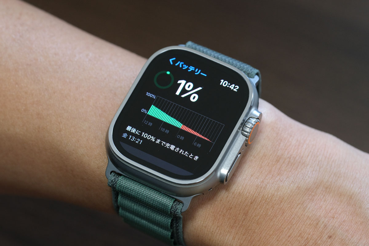 Apple Watch Ultra 電池持ち