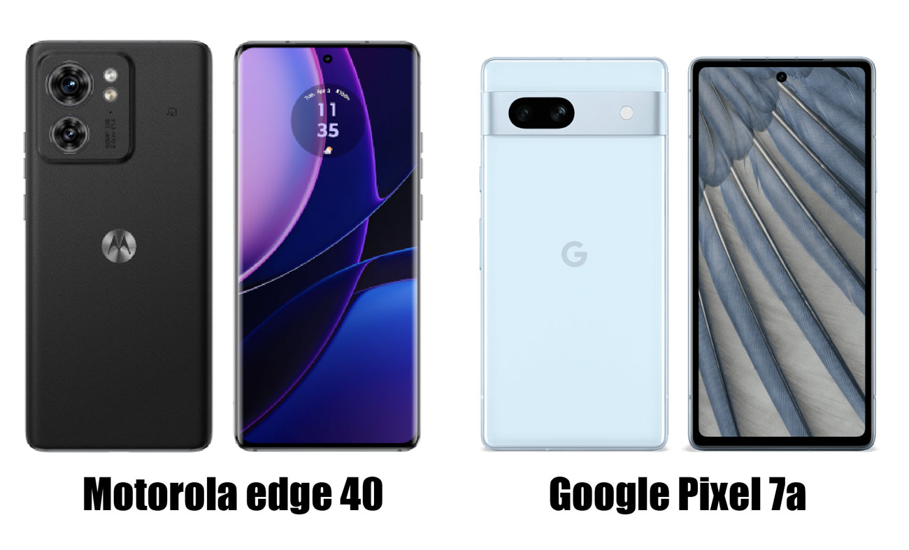 Motorola edge 40 vs Pixel 7a 本体デザイン