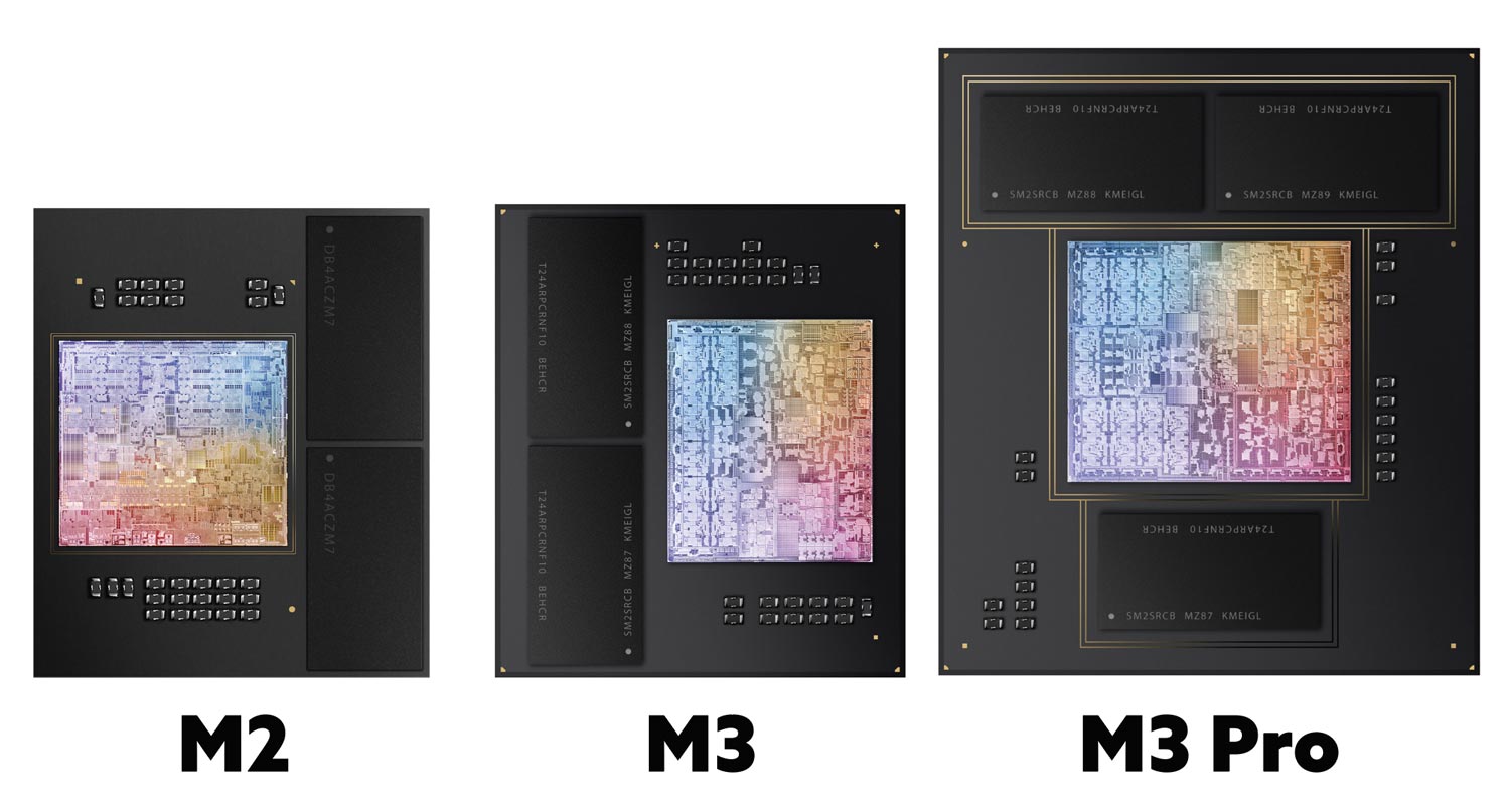 M2 vs M3 vs M3 Pro