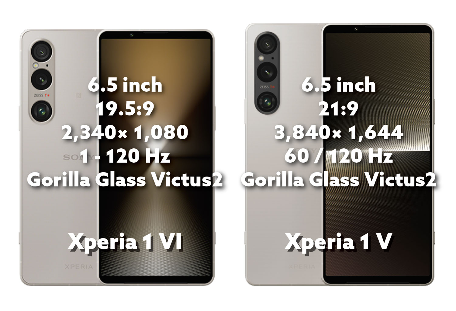 Xperia 1 VI vs Xperia 1 V ディスプレイ比較